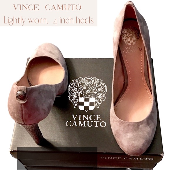 Vince Camuto Shoes - (SOLD)  Vince Camuto 4” 8+1/2 Grey Suede w/ Box